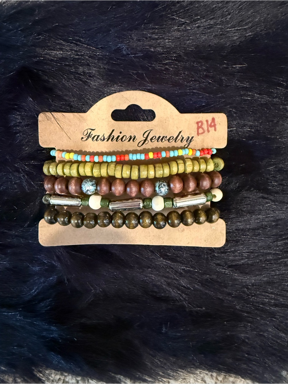 Fashion Jewelry Layered Beaded Bracelet Set - Green, Brown & Multicolor